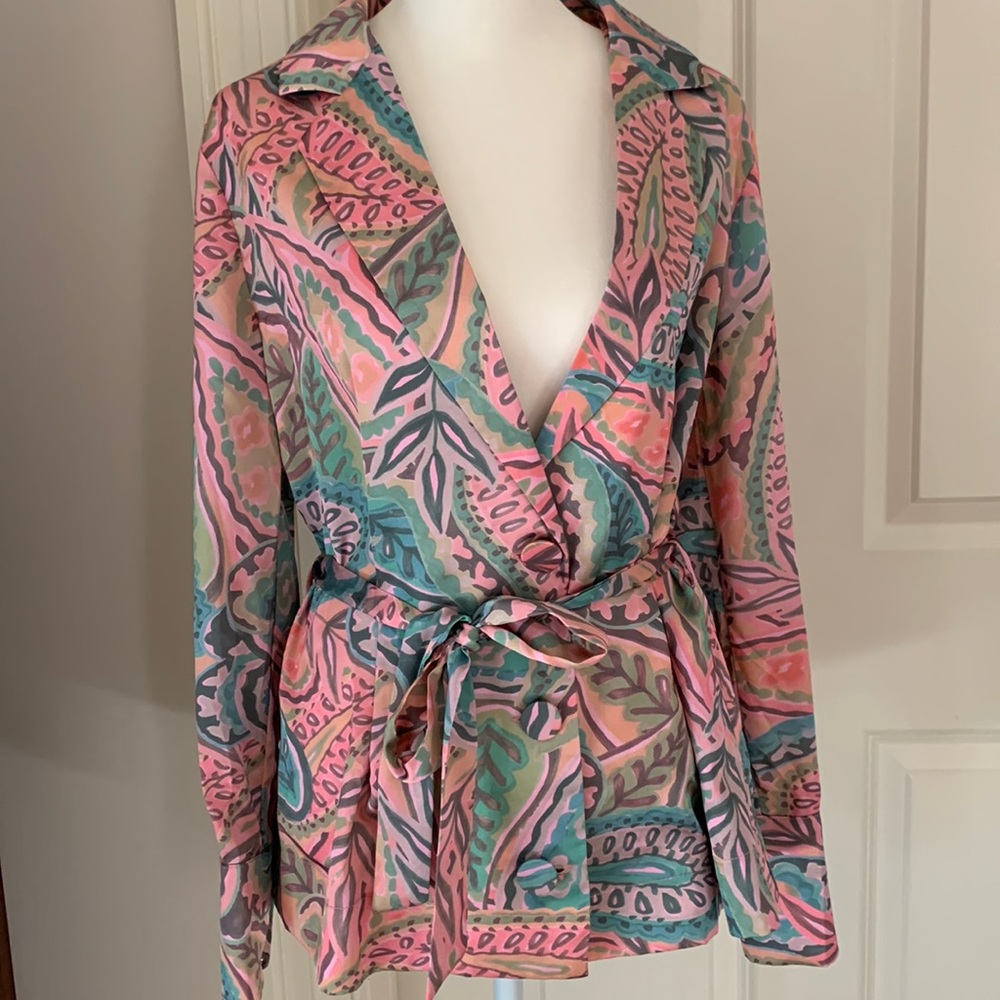 Glamorous Silky Jacket with Sash
